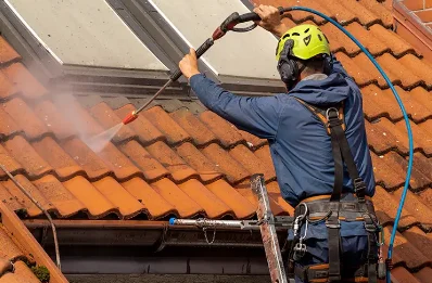 Démoussage et hydrofuge de toiture à Entrepierres